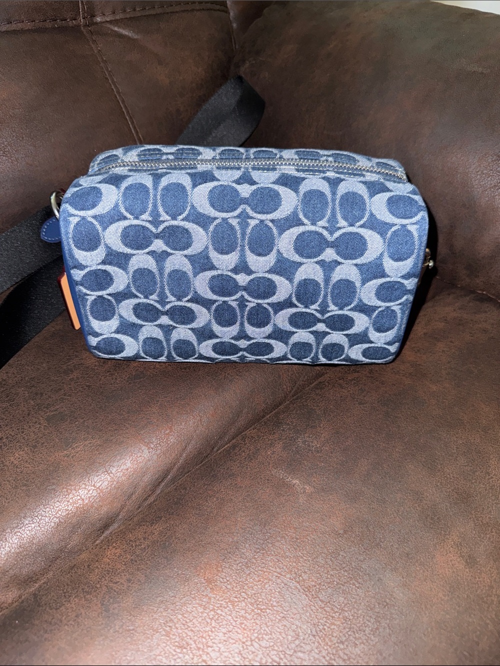 Coach Axel Signature Denim Belt Bag - Blue